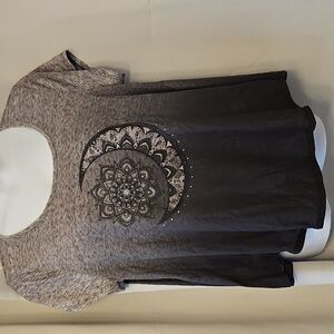 Style & Co Charcoal Knit Top XXL